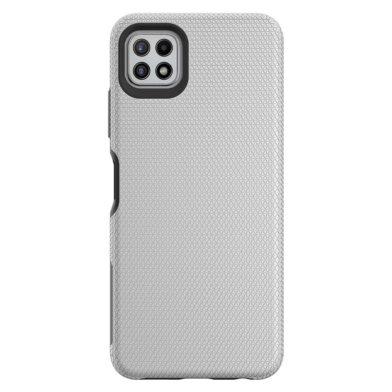 TPU PC Cover for Samsung Galaxy A22 5G (EU Version) Anti-scratch Hybrid Case Triangle Military Grade Fall Protection Back Shell TPU PC Cover for Samsung Galaxy A22 5G (EU Version) Anti-scratch Hybrid Case Triangle Military Grade Fall Protection Back Shell